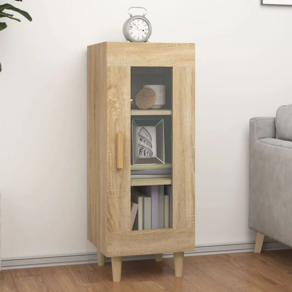 vidaXL Aparador madera contrachapada color 34,5x34x90 cm Roble Sonoma Online