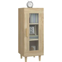 vidaXL Aparador madera contrachapada color 34,5x34x90 cm Roble Sonoma Online