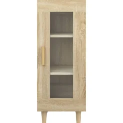 vidaXL Aparador madera contrachapada color 34,5x34x90 cm Roble Sonoma Online