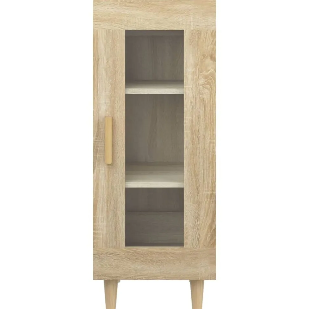 vidaXL Aparador madera contrachapada color 34,5x34x90 cm Roble Sonoma Online