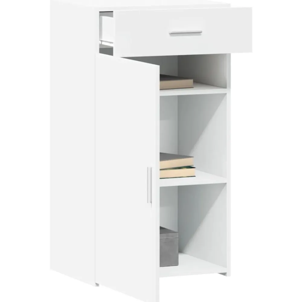 vidaXL Aparador madera de ingeniería 50x42,5x93 cm Blanco Sale