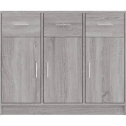 vidaXL Aparador madera de ingeniería 91x28x75 cm Gris sonoma Discount