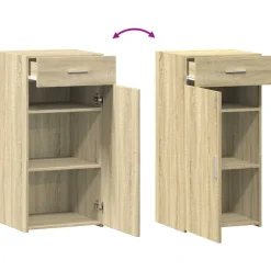 vidaXL Armarios Y Almacenamiento-Aparador madera de ingeniería 45x42,5x93 cm