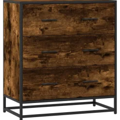 vidaXL Armarios Y Almacenamiento-Aparador madera ingeniería y metal 68x35x76 cm