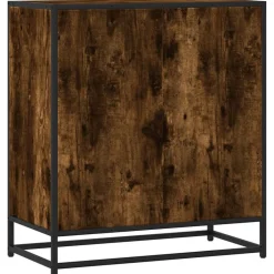 vidaXL Armarios Y Almacenamiento-Aparador madera ingeniería y metal 68x35x76 cm