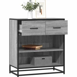 vidaXL Aparador madera ingeniería 68x35x76 cm Gris sonoma Sale