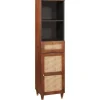 vidaXL Armarios Y Almacenamiento-Aparador Marrón 38 x 33,5 x 160 cm Madera de mango maciza