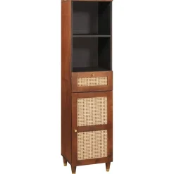 vidaXL Armarios Y Almacenamiento-Aparador Marrón 38 x 33,5 x 160 cm Madera de mango maciza