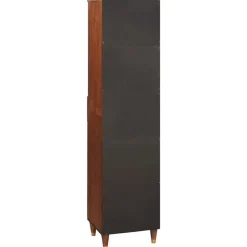 vidaXL Armarios Y Almacenamiento-Aparador Marrón 38 x 33,5 x 160 cm Madera de mango maciza
