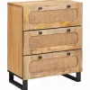 vidaXL Armarios Y Almacenamiento-Aparador Marrón 60 x 33 x 75 cm Madera de mango maciza
