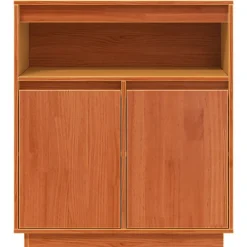 vidaXL Armarios Y Almacenamiento-Aparador Marrón cera 70 x 34 x 80 cm Madera de pino macizo