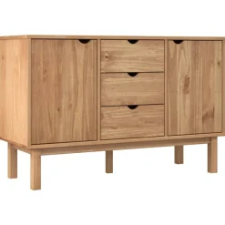 vidaXL Armarios Y Almacenamiento-Aparador OTTA madera maciza pino 113,5x43x73 cm