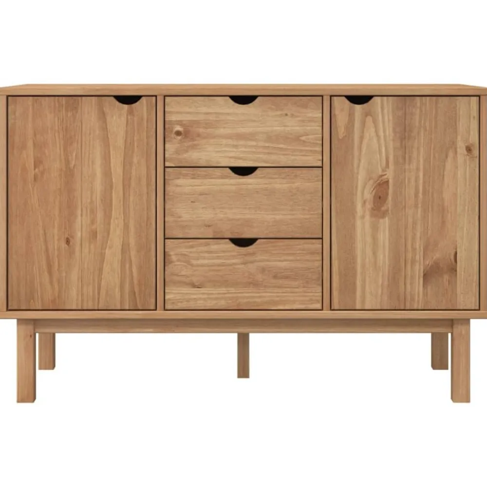vidaXL Armarios Y Almacenamiento-Aparador OTTA madera maciza pino 113,5x43x73 cm