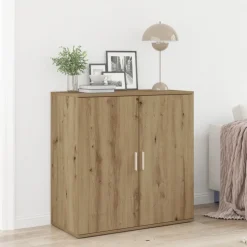 vidaXL Armarios Y Almacenamiento-Aparador Roble artesanal 79 x 38 x 80 cm Madera de ingeniería