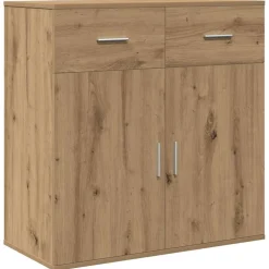 vidaXL Armarios Y Almacenamiento-Aparador Roble artesanal 78 x 38 x 80 cm Madera de ingeniería