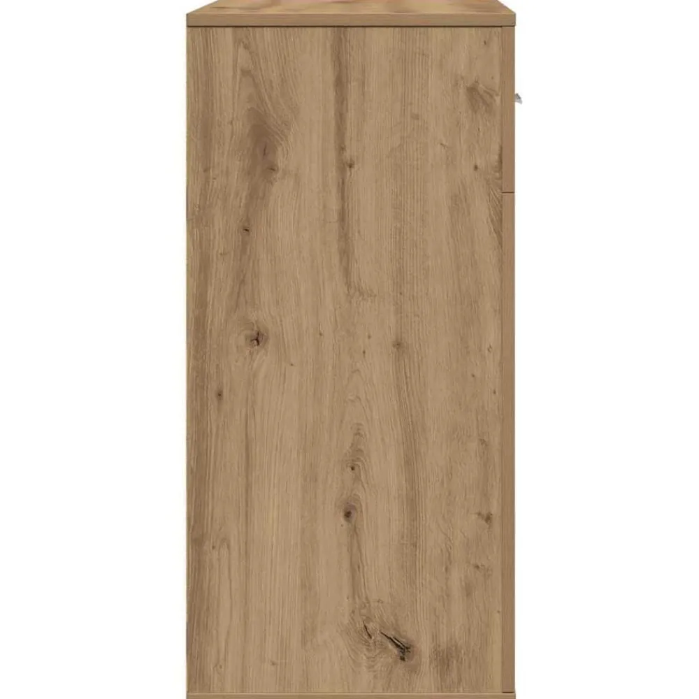 vidaXL Armarios Y Almacenamiento-Aparador Roble artesanal 78 x 38 x 80 cm Madera de ingeniería