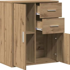 vidaXL Armarios Y Almacenamiento-Aparador Roble artesanal 60 x 31 x 70 cm Madera de ingeniería