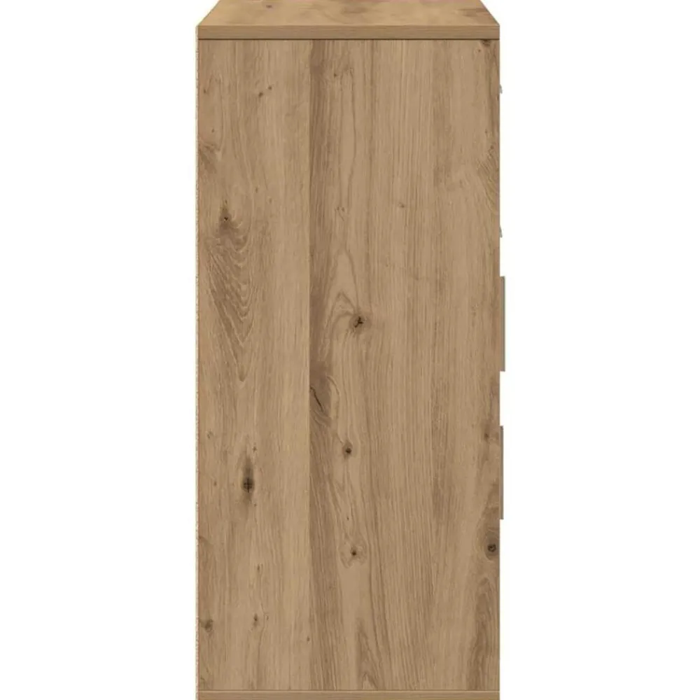 vidaXL Armarios Y Almacenamiento-Aparador Roble artesanal 60 x 31 x 70 cm Madera de ingeniería