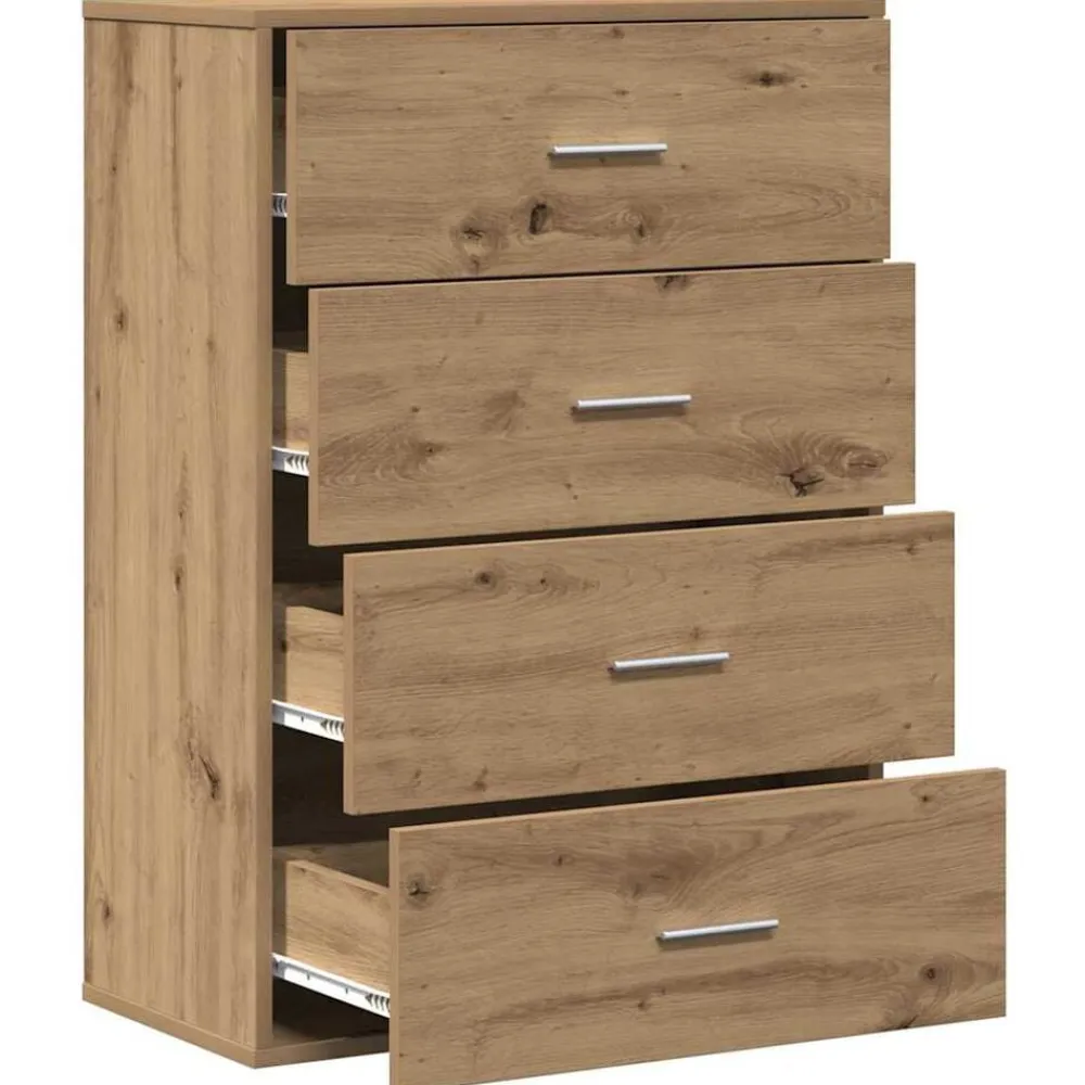 vidaXL Armarios Y Almacenamiento-Aparador Roble artesanal 60 x 31 x 84 cm Madera de ingeniería