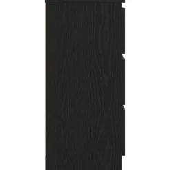 vidaXL Aparador 60x35x76 cm Madera de ingeniería Roble negro Sale