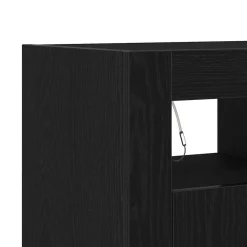vidaXL Aparador 80 x 35 x 75 cm Madera de ingeniería Roble negro Hot