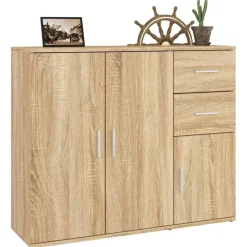 vidaXL Armarios Y Almacenamiento-Aparador 91x29,5x75 cm Madera de ingeniería