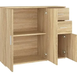 vidaXL Armarios Y Almacenamiento-Aparador 91x29,5x75 cm Madera de ingeniería