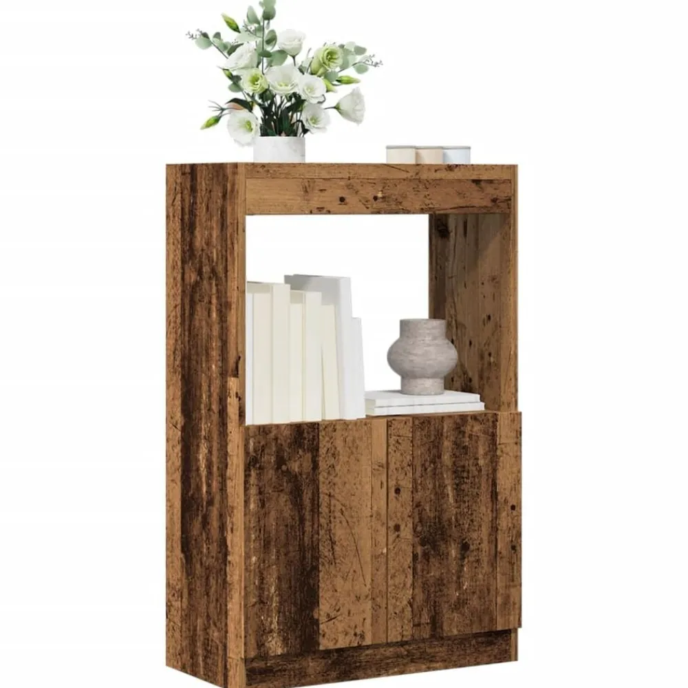 vidaXL Aparadorde madera de ingeniería madera envejecida 63x33x100 cm Madera antigua