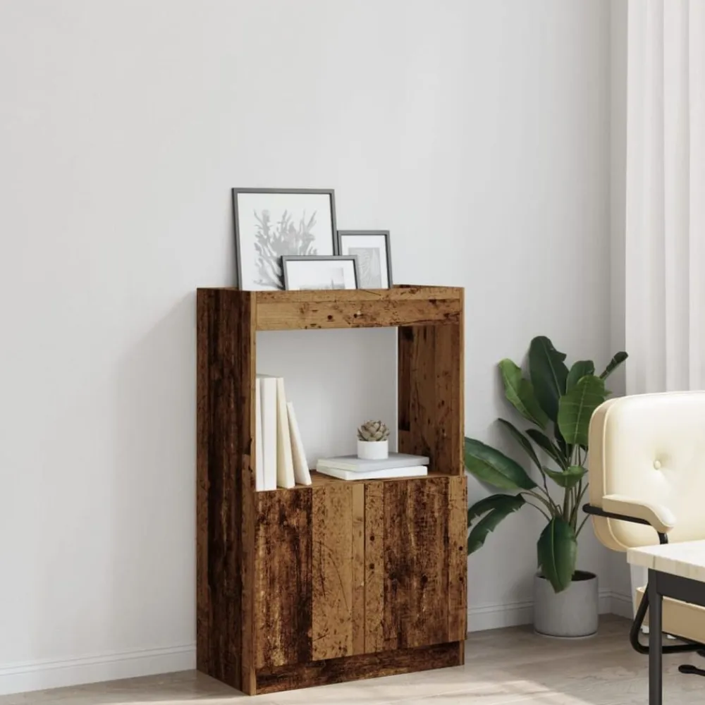vidaXL Aparadorde madera de ingeniería madera envejecida 63x33x100 cm Madera antigua