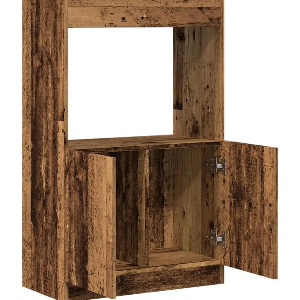 vidaXL Aparadorde madera de ingeniería madera envejecida 63x33x100 cm Madera antigua