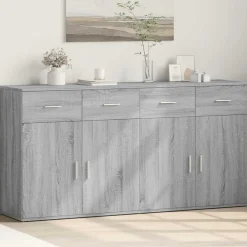 vidaXL Armarios Y Almacenamiento-Aparadores 2 uds madera de ingeniería 79x38x80 cm