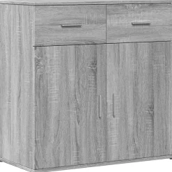 vidaXL Armarios Y Almacenamiento-Aparadores 2 uds madera de ingeniería 79x38x80 cm