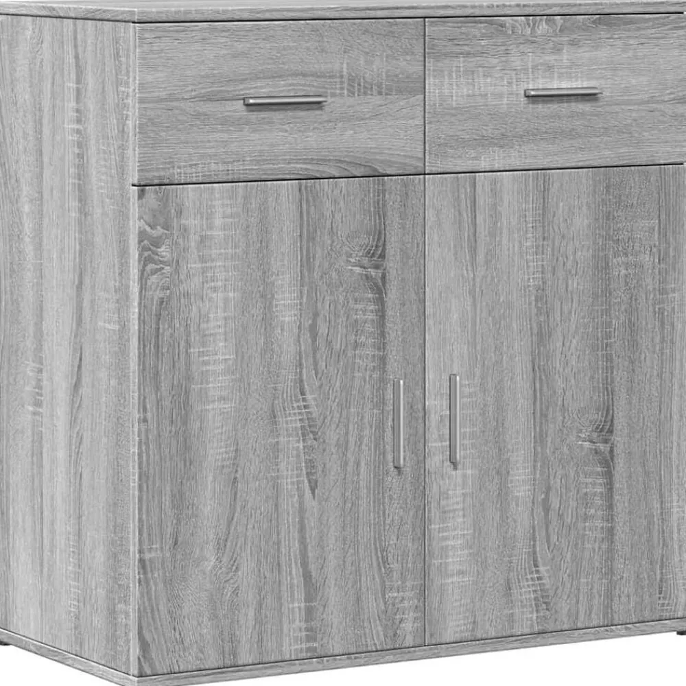 vidaXL Armarios Y Almacenamiento-Aparadores 2 uds madera de ingeniería 79x38x80 cm