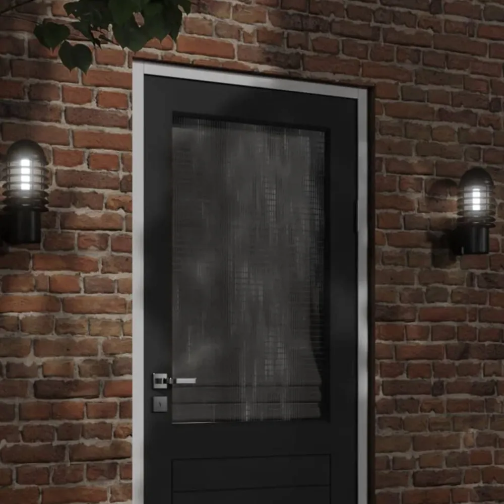 vidaXL Aplique de exterior de acero inoxidable Negro Online