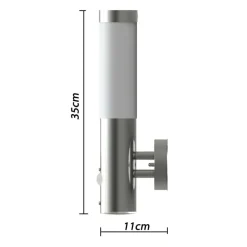 vidaXL Aplique de exterior con detector de movimiento acero inoxidable Hot