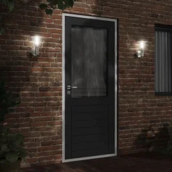 vidaXL Iluminación-Aplique de exterior de acero inoxidable