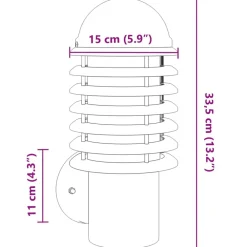 vidaXL Aplique de exterior de acero inoxidable Plateado Outlet