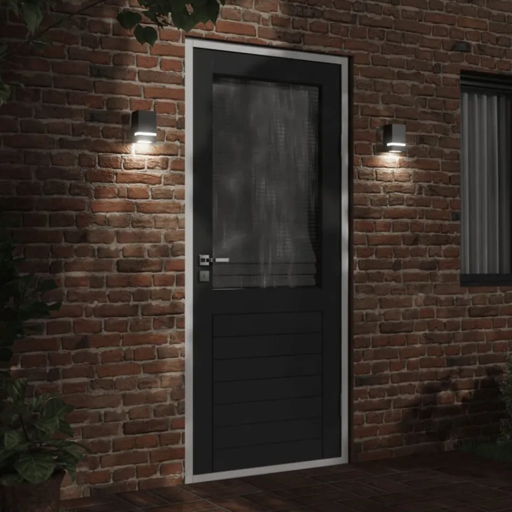 vidaXL Iluminación-Aplique de exterior de acero inoxidable