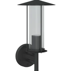 vidaXL Aplique de exterior de acero inoxidable Negro Hot