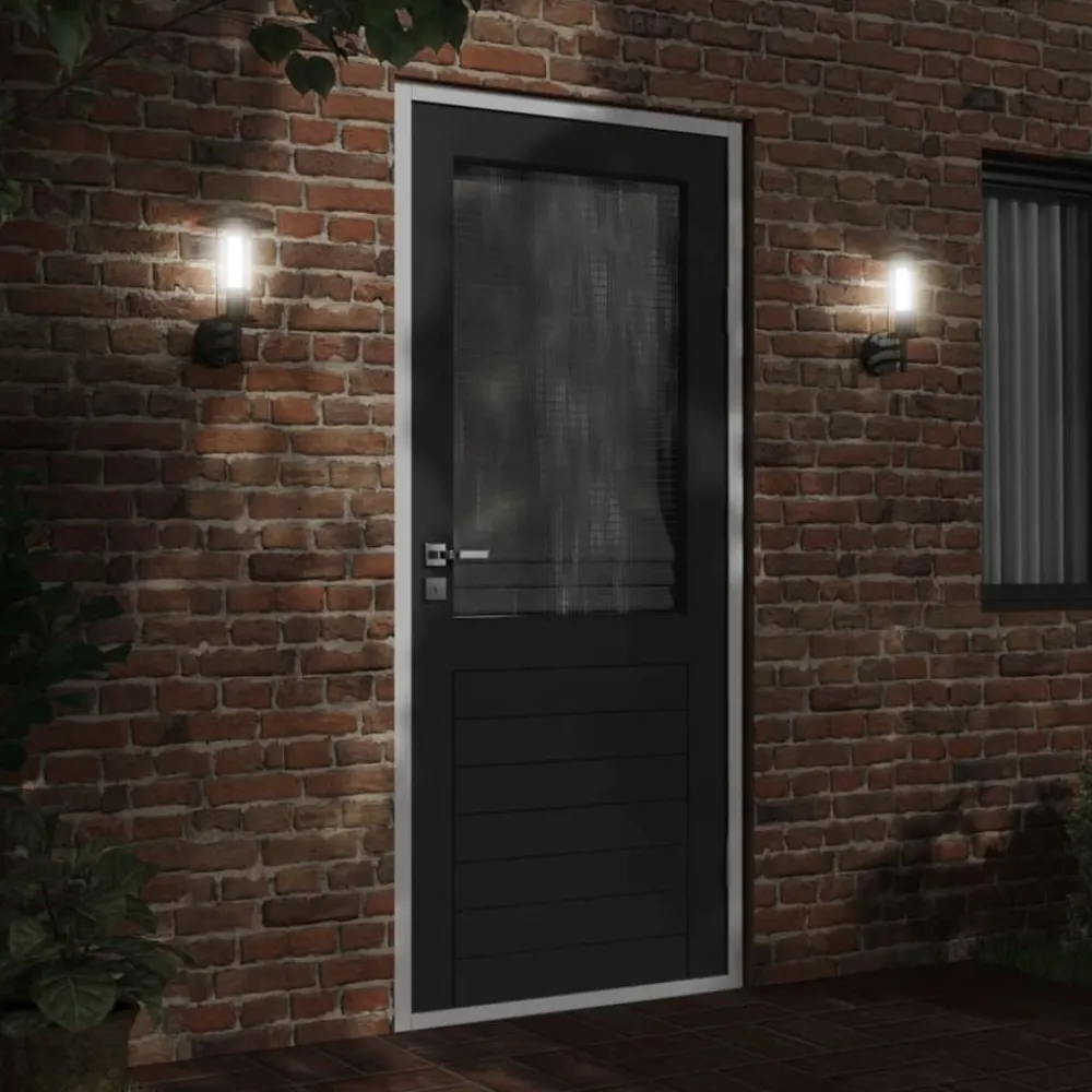 vidaXL Aplique de exterior de acero inoxidable Negro Hot