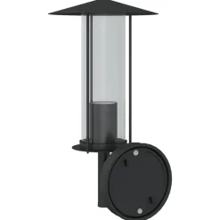 vidaXL Aplique de exterior de acero inoxidable Negro Hot