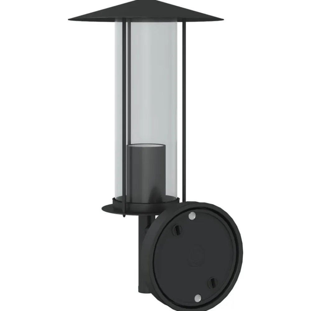 vidaXL Aplique de exterior de acero inoxidable Negro Hot