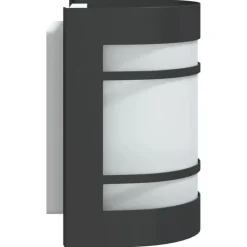 vidaXL Aplique de exterior de acero inoxidable Negro