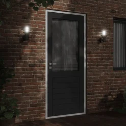 vidaXL Iluminación-Aplique de exterior de acero inoxidable