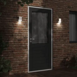 vidaXL Iluminación-Aplique de exterior de acero inoxidable
