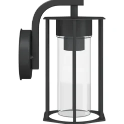 vidaXL Iluminación-Aplique de exterior de acero inoxidable negro