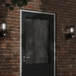 vidaXL Iluminación-Aplique de exterior con sensor acero inoxidable