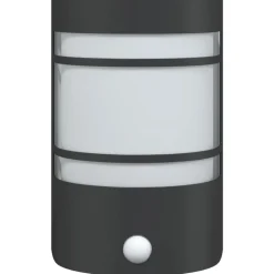vidaXL Apliques de exterior con sensor 2 uds acero inoxidable Negro Best