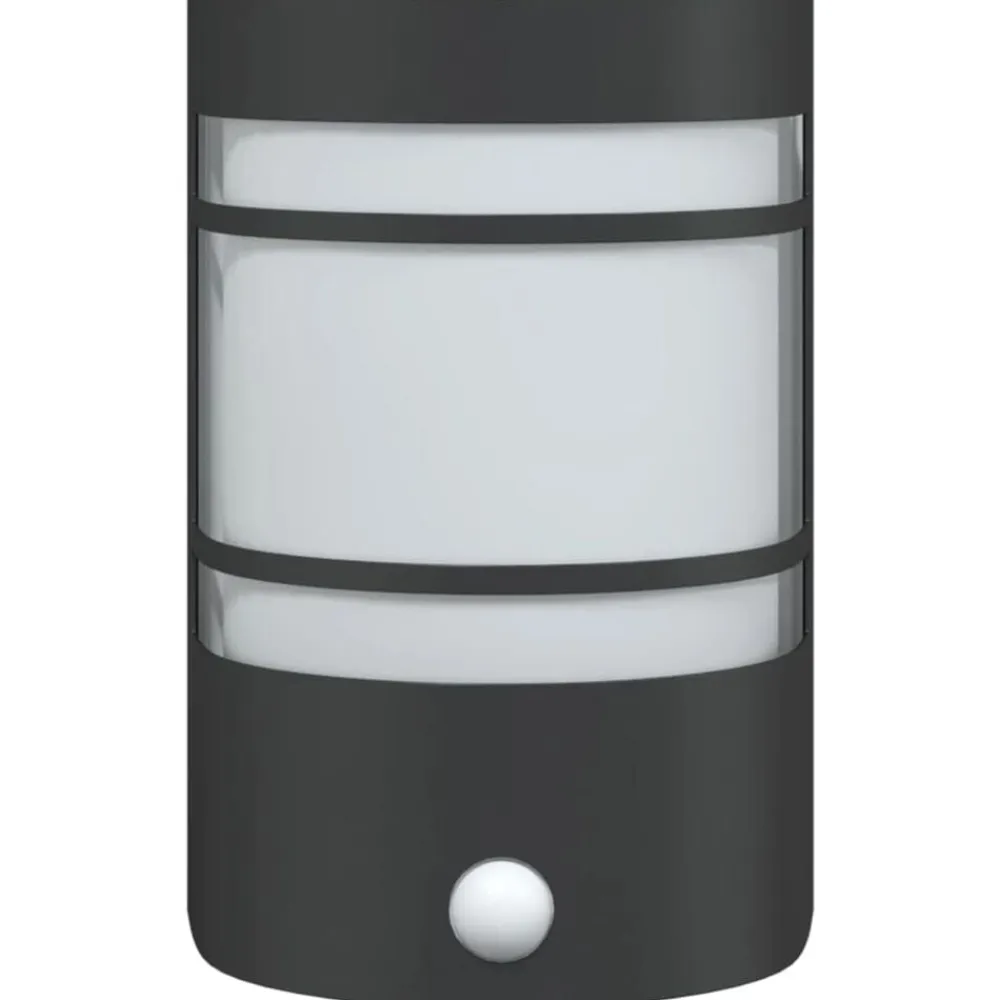 vidaXL Apliques de exterior con sensor 2 uds acero inoxidable Negro Best