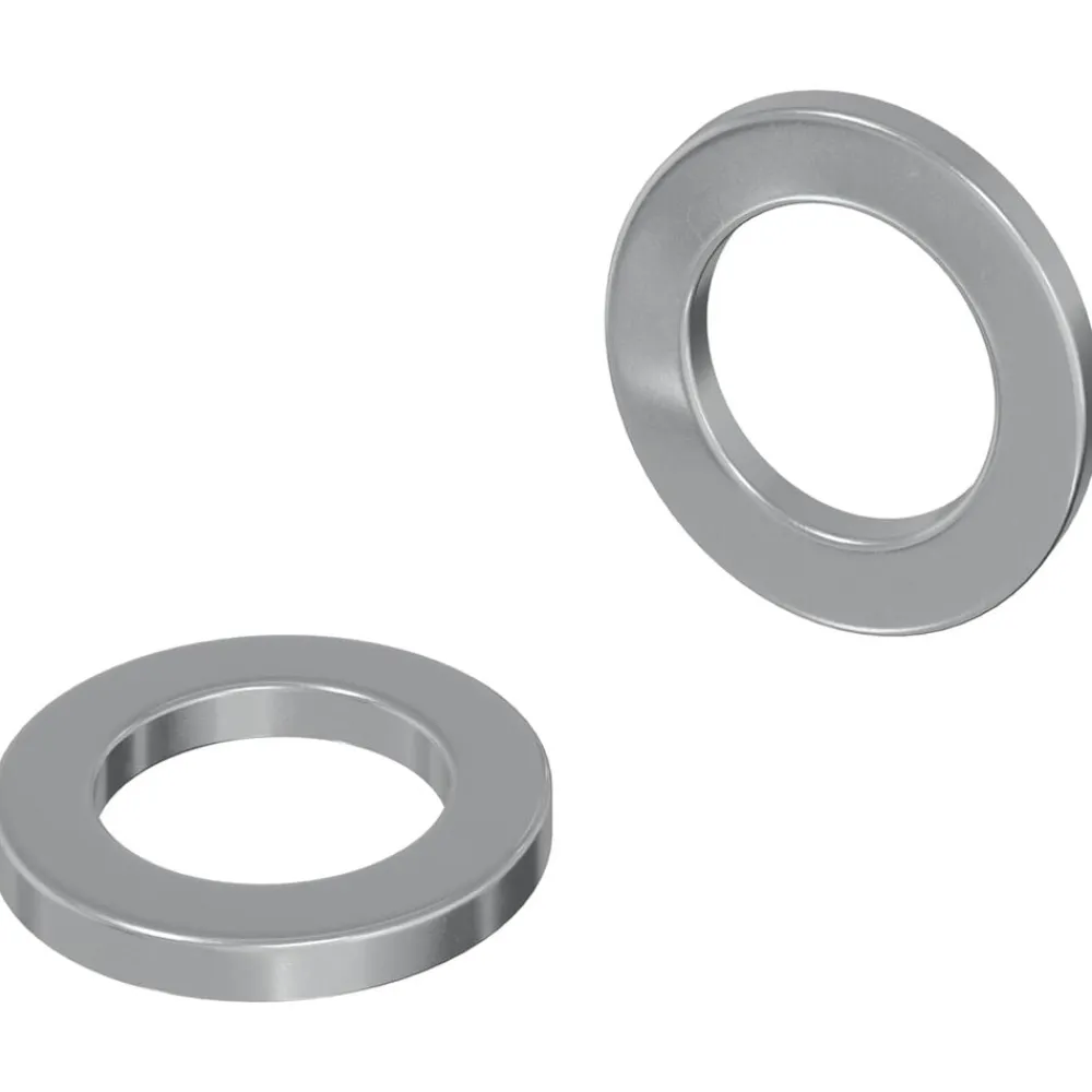 vidaXL Accesorios De Bricolaje-Arandelas 2 pcs Plateado 10 x 10 x 1,2 mm Acero